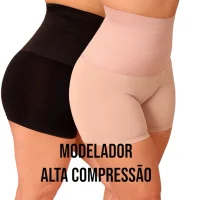 Bermuda Modeladora Anágua Cinta Short Feminino Modelador Alta Compressão Reduz Medidas pos parto