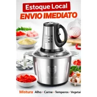 Picador De Alimentos Moedor De Carne Mixer Elétrica Processador Cozinha Casa Alho - 110v-220v