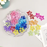 Presilhas de Cabelo Estrela Coloridas Estilo Y2K Dopamina / Antiderrapantes Para Meninas