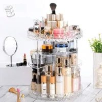 Organizador de maquiagem Acrílico  Giratório 360º Suporte Para Cosméticos